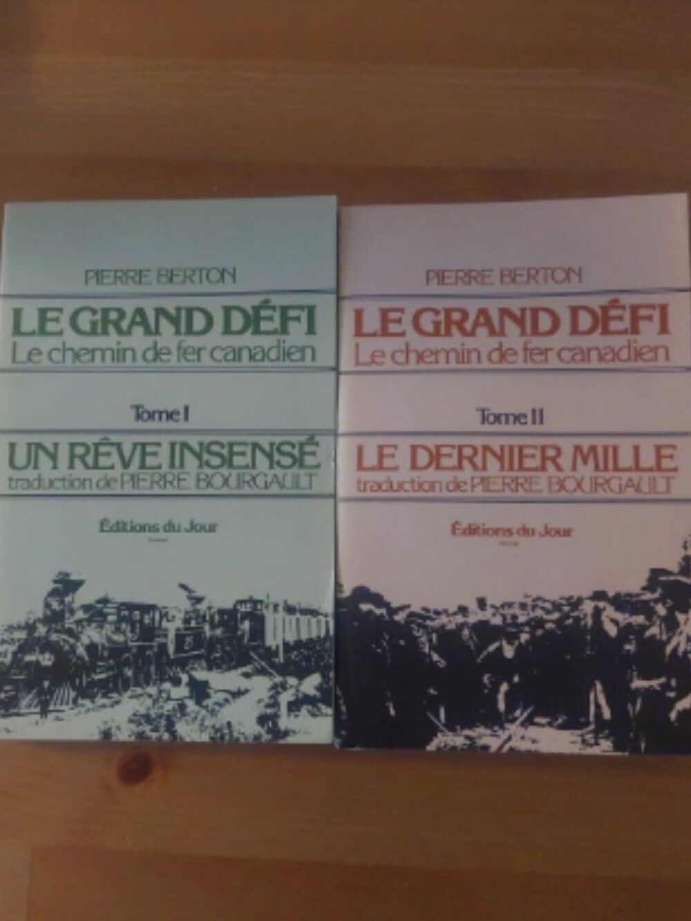 Pierre Berton Livre LE GRAND DÉFI LE CHEMIN DE FER CANADIEN Tome 1 2 quebec